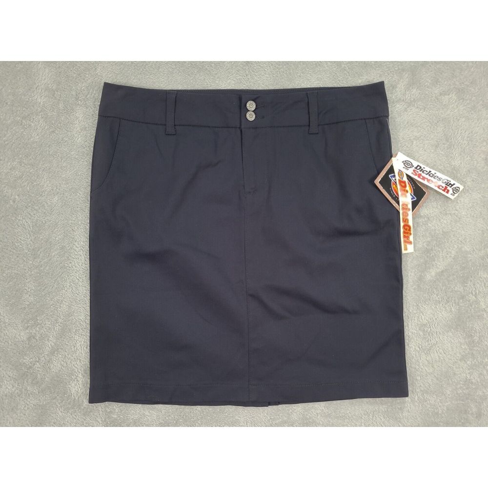 Dickies‎ Girl Dark Navy Short Skirt Juniors Size 11 Low Cotton Stretch 4 Pocket
